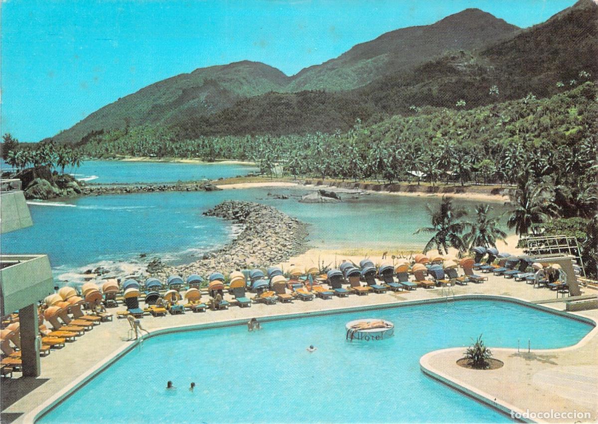 Postales: Postal de la piscina del Hotel Mah&eacute; Beach en Port Glaud, Seychelles
