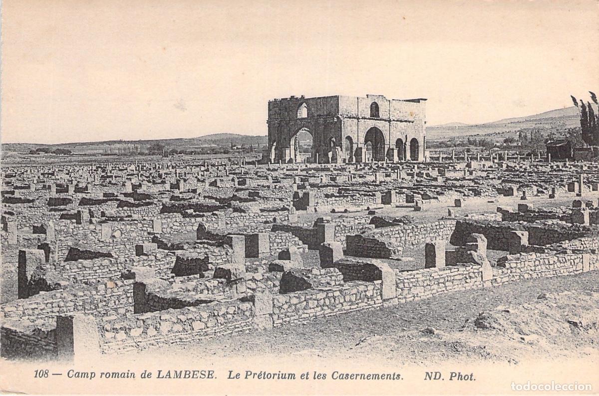Postales: Postal de las ruinas romanas del Pretorio en Lamb&egrave;se, Argelia
