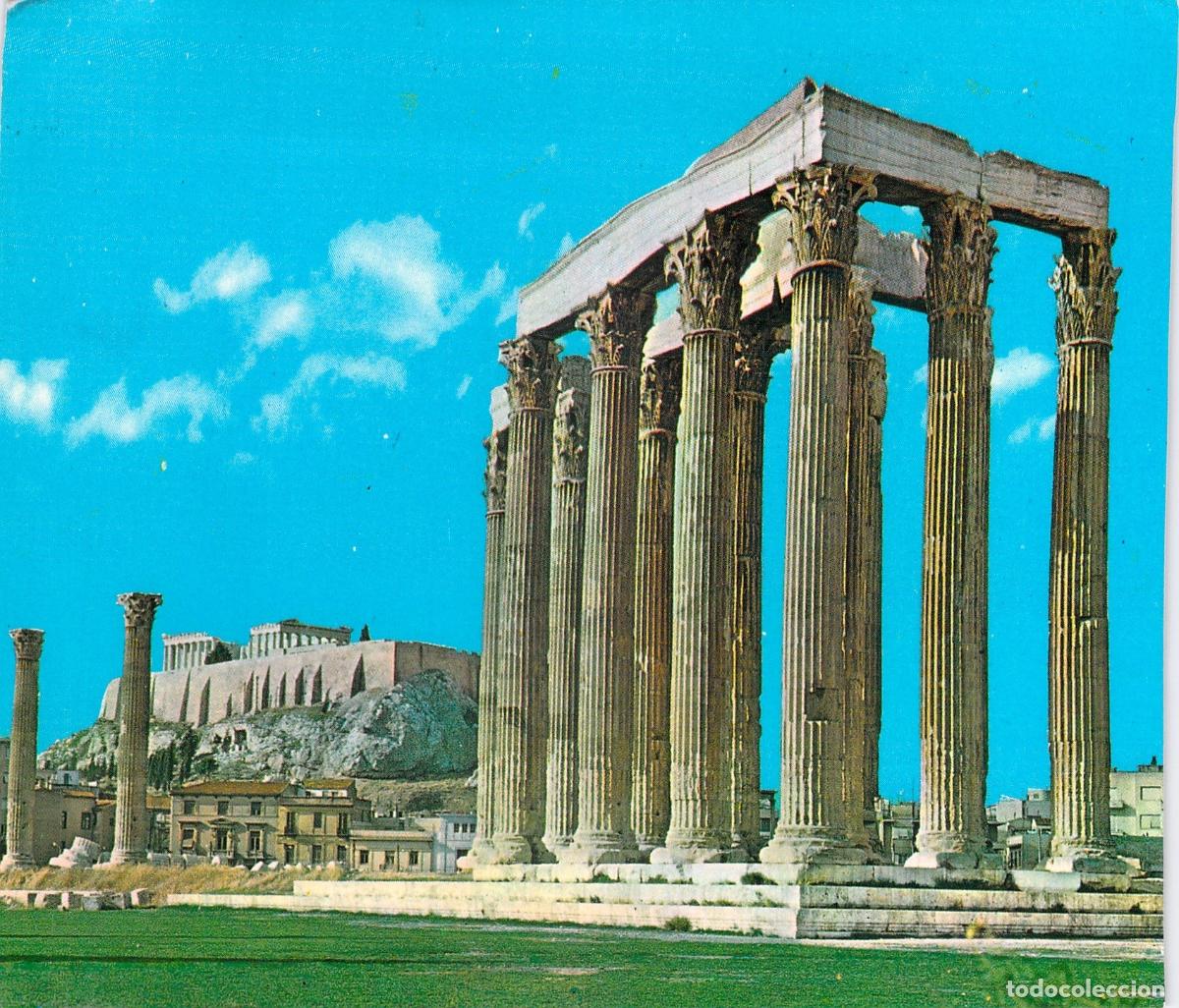 Postales: Postal de Atenas: Templo de Zeus Ol&iacute;mpico