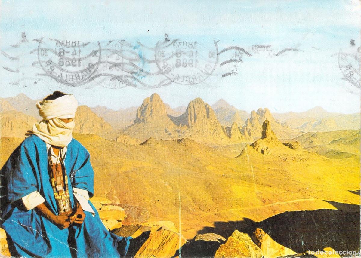 Postales: Postal de un hombre azul en el Hoggar, Sahara, Argelia