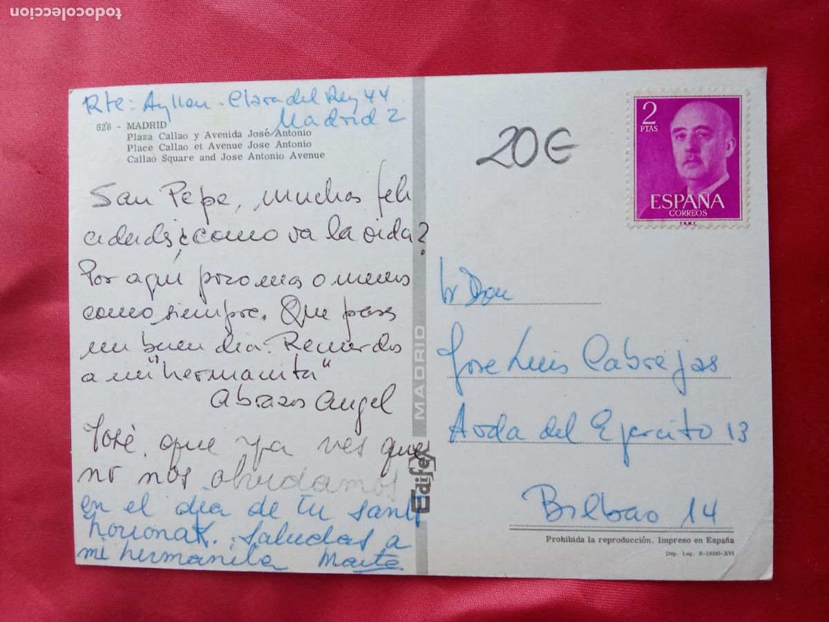 Postales: Postal Madrid - Plaza Mayor P.1187 - Foto 2