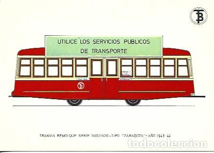 Postkarten: POSTAL A7082: Tranvia remolque tipo Zaragoza