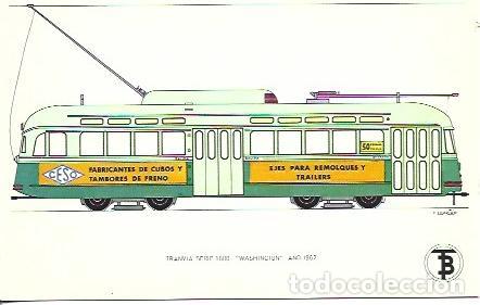Postkarten: POSTAL A7087: Tranvia Washington A&ntilde;o 1962