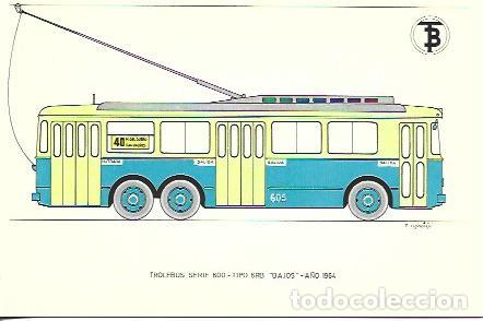 Postkarten: POSTAL A7105: Trolebus tipo 6RB Bajos