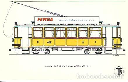 Postkarten: POSTAL A7122: Tranvia Cia San Andres a&ntilde;o 1909