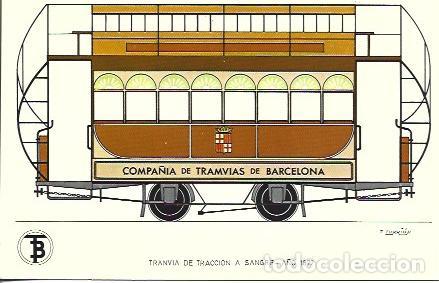 Postkarten: POSTAL A7079: Tranvia de traccion a sangre