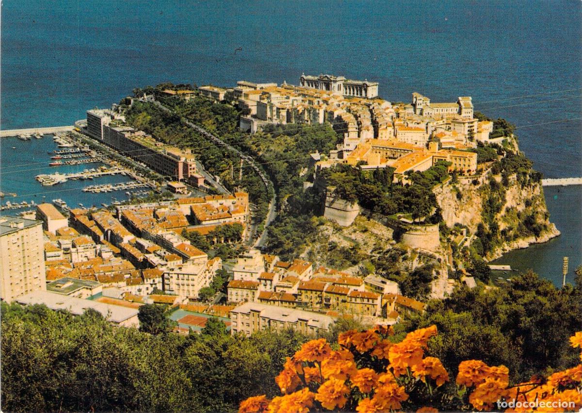 Postales: Postal de Le Rocher en M&oacute;naco con vistas panor&aacute;micas