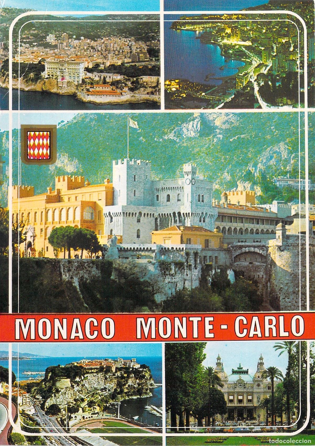 Postales: Postal de M&oacute;naco Monte-Carlo con diversas vistas del principado