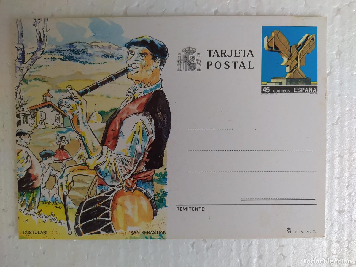 Postales: 1981 tarjeta postal entero Espa&ntilde;a San Sebasti&aacute;n txistulari