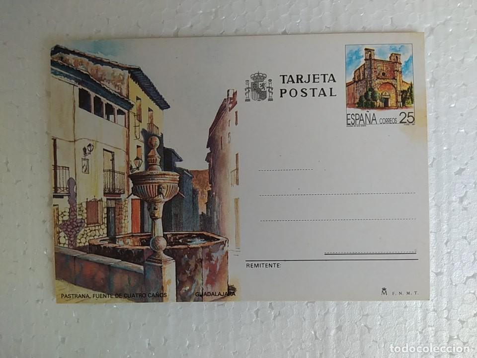 Postales: 1981 tarjeta postal entero Espa&ntilde;a pastrana, fuente de cuatro ca&ntilde;&oacute;nos, Guadalajara