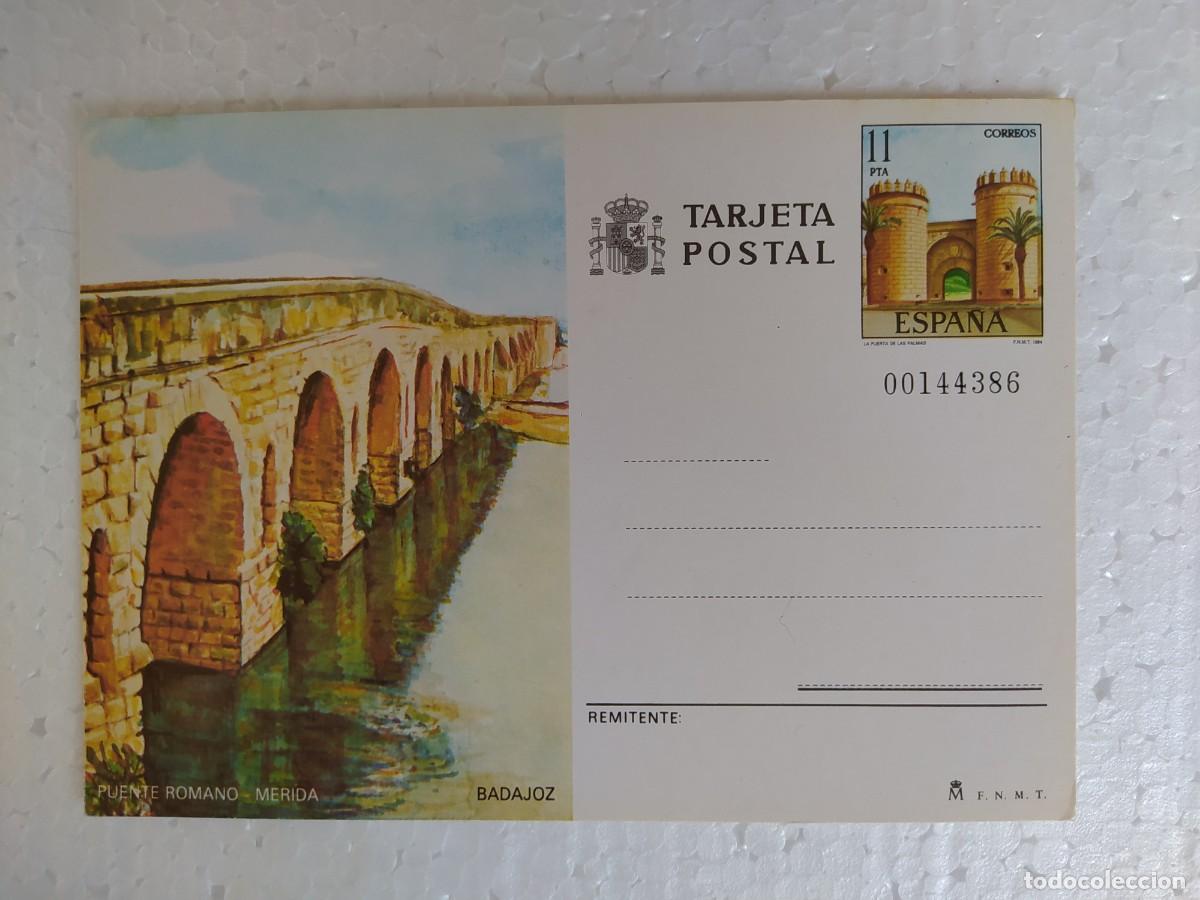 Postales: 1984 tarjeta postal entero Espa&ntilde;a puente romano de merida Badajoz