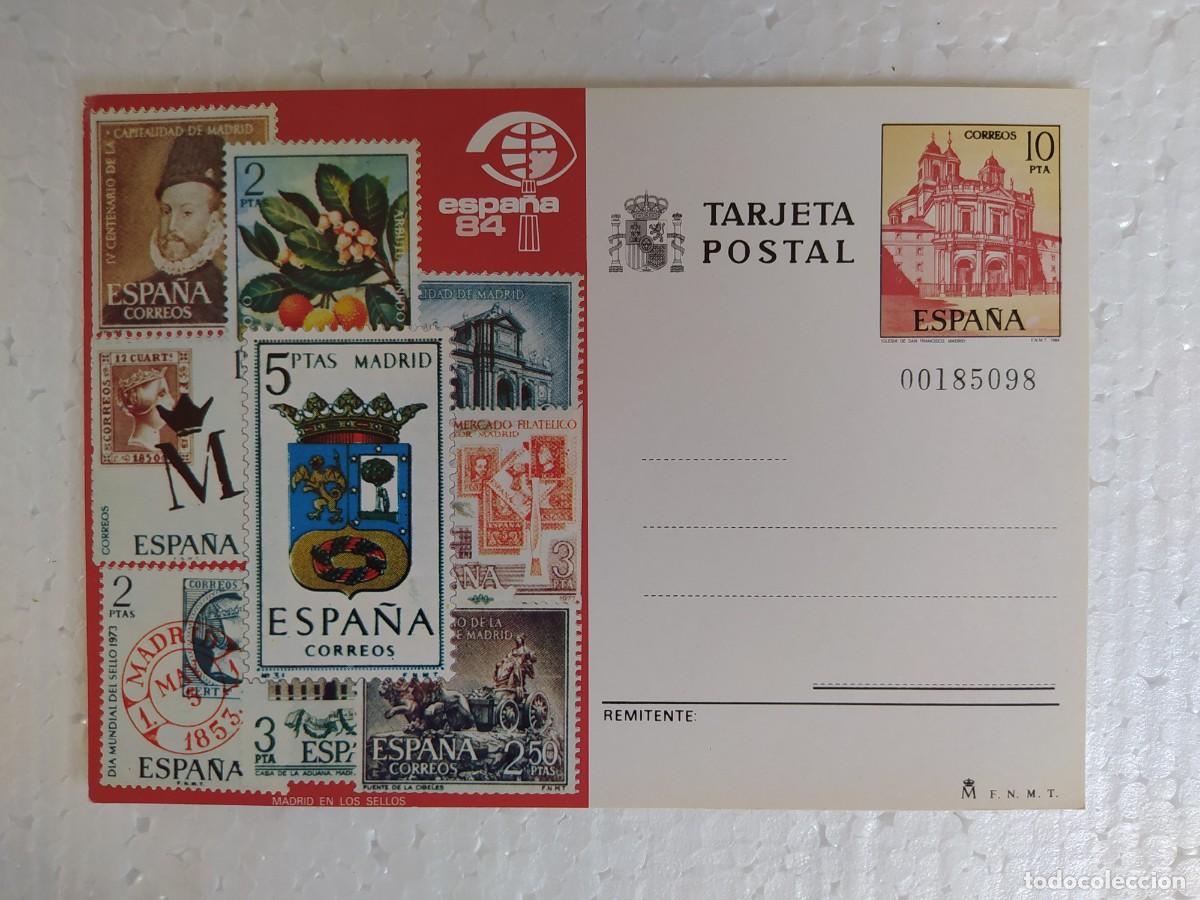 Postales: 1984 tarjeta postal entero Espa&ntilde;a Madrid en los sellos
