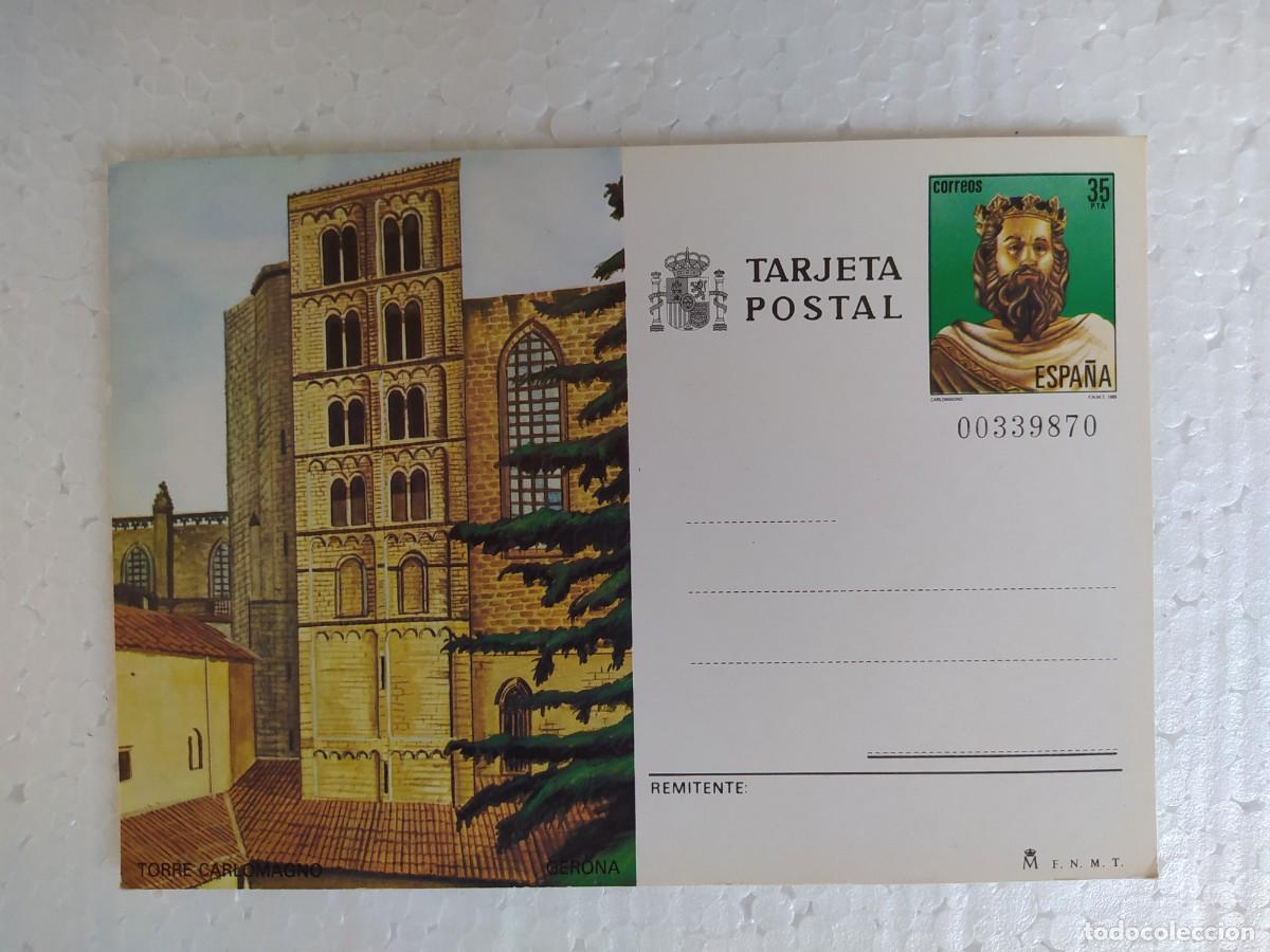 Postales: 1985 tarjeta postal entero Espa&ntilde;a torre de carlomagno