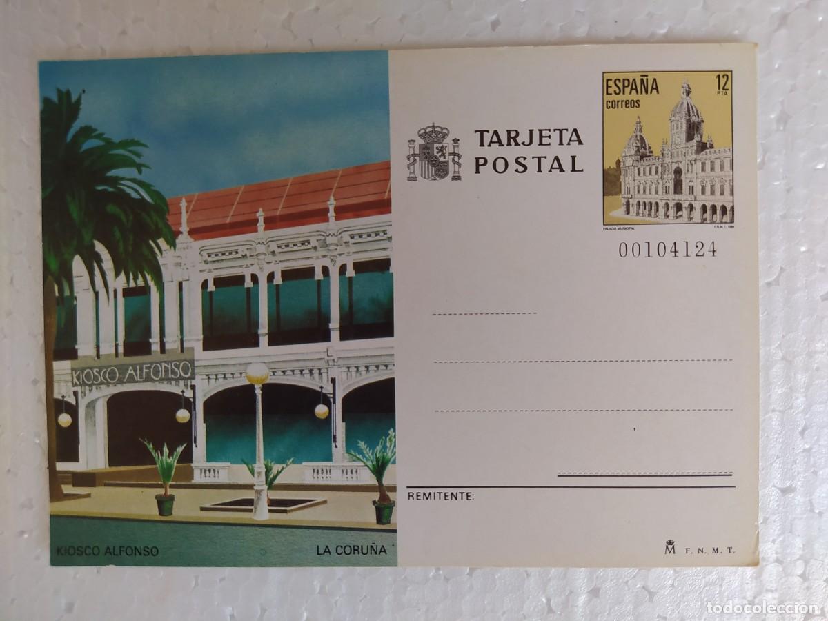 Postales: 1985 tarjeta postal entero Espa&ntilde;a kiosko alfonso La Coru&ntilde;a