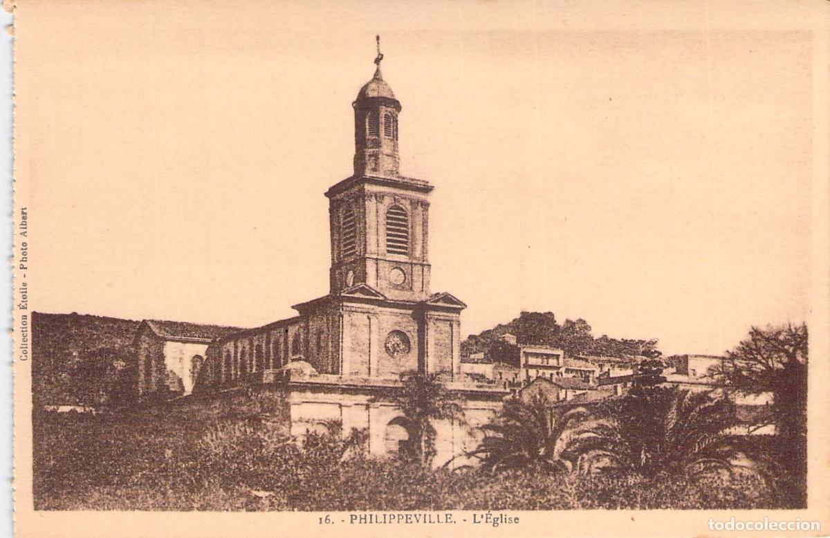 Postales: Postal de la Iglesia en Philippeville, Argelia