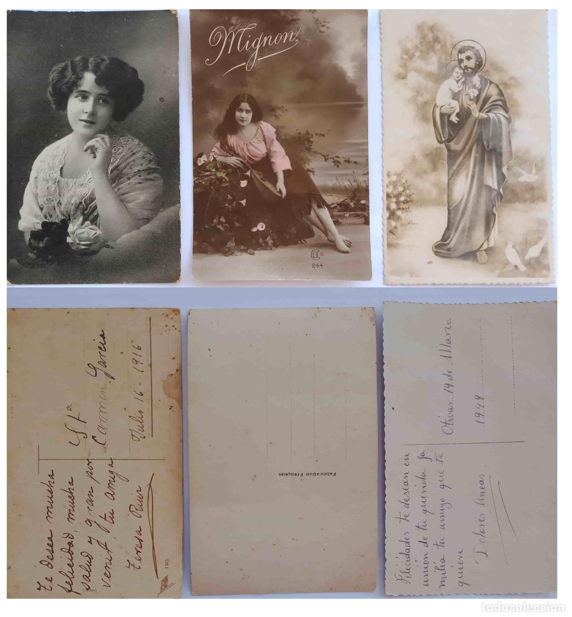 Postales: 3 POSTALES ANTIGUAS de principios del siglo XX pasado, 1916 - 1949