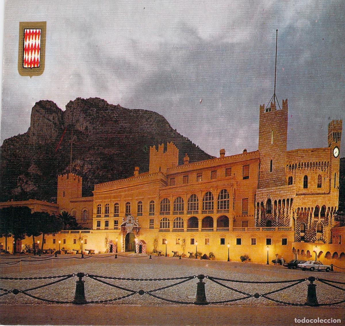 Postales: Postal del Palacio del Pr&iacute;ncipe de M&oacute;naco de noche