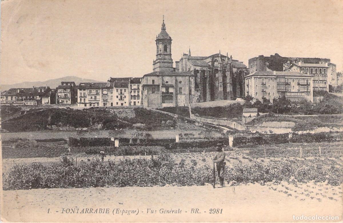 Postales: Postal de la vista general de Hondarribia, Fuenterrab&iacute;a