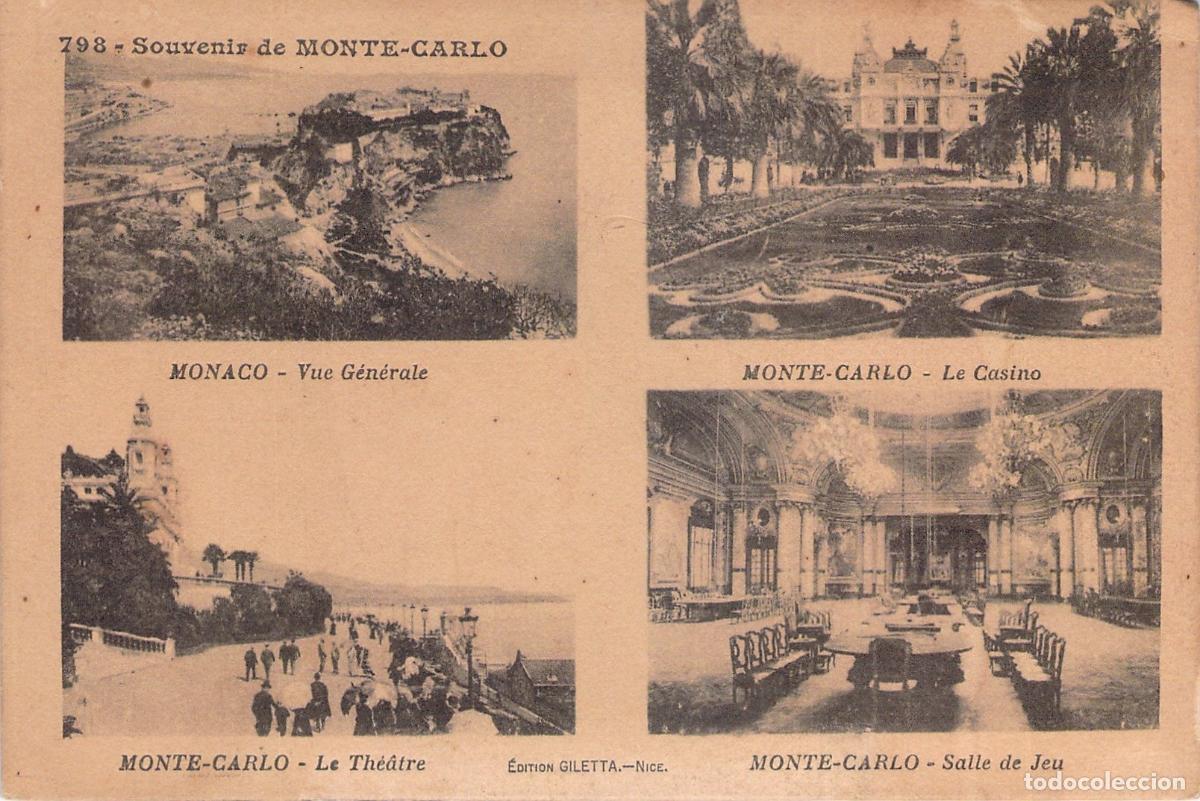 Postales: Postal de Monte-Carlo, M&oacute;naco - Vistas m&uacute;ltiples del Casino y la ciudad