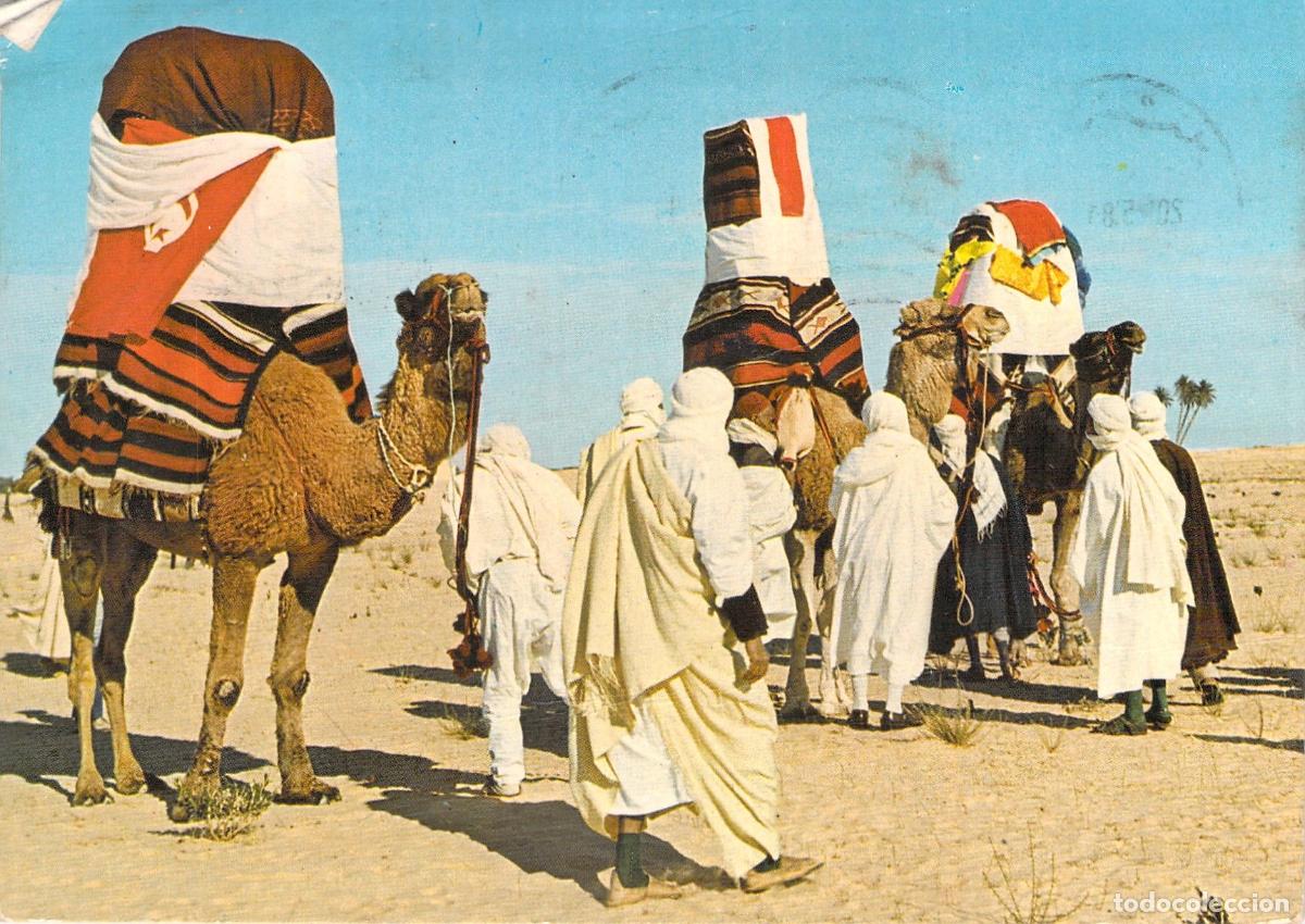 Postales: Postal de boda tradicional en el desierto de T&uacute;nez
