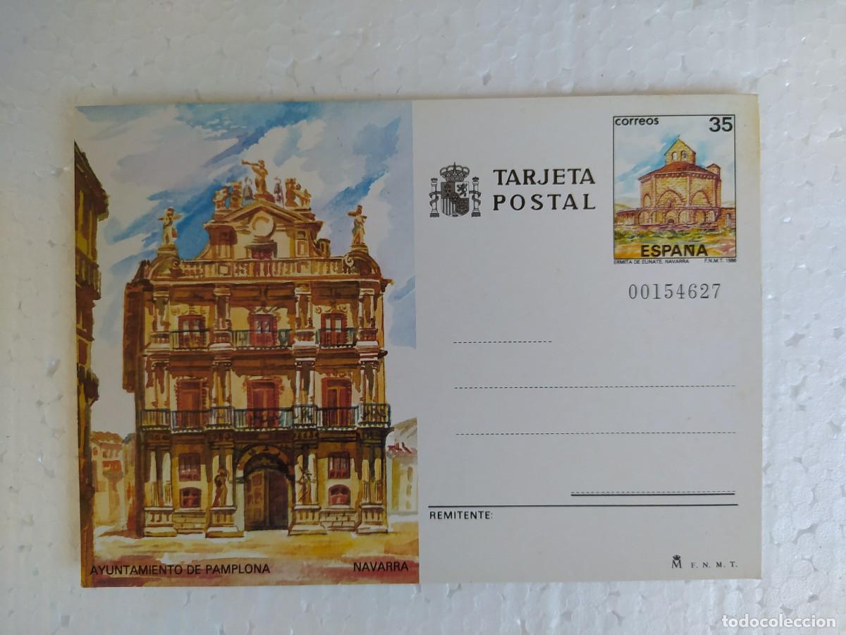 Postales: 1986 tarjeta postal entero Espa&ntilde;a ayuntamiento Pamplona Navarra