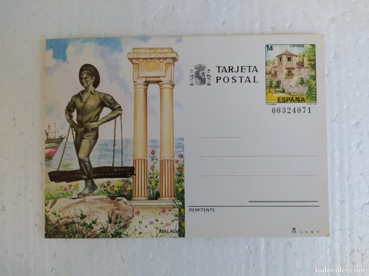 Postales: 1987 tarjeta postal entero monumento al cenachero M&aacute;laga
