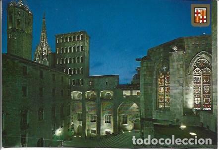 Postcards: POSTAL A7227: Barcelona, Plaza del Rei de noche