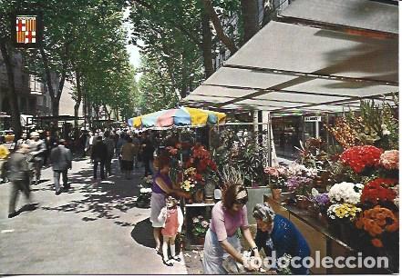 Postcards: POSTAL A7186: Rambla de las Flores de Barcelona