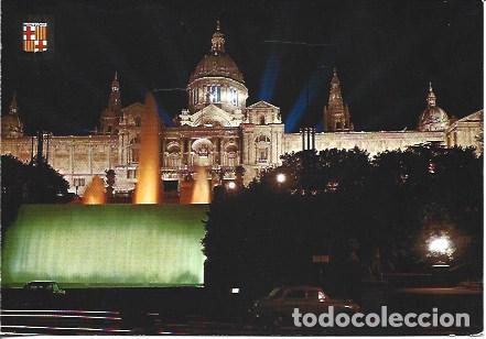 Postcards: POSTAL A7230: Palau de Montjuic de noche