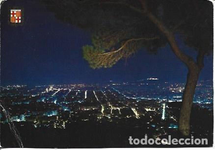 Cartoline: POSTAL A7236: Vista nocturna de Barcelona