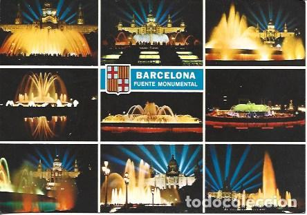 Cartoline: POSTAL A7332: Fuentes de Montjuic en Barcelona