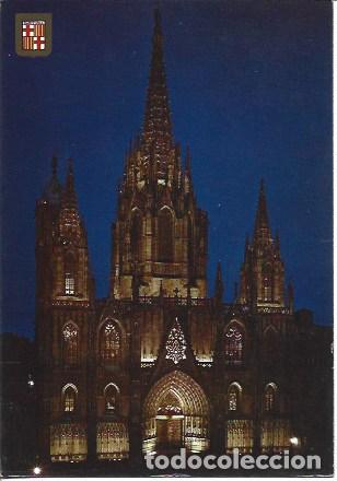 Postales: POSTAL A7288: Vista nocturna de la Catedral de Barcelona