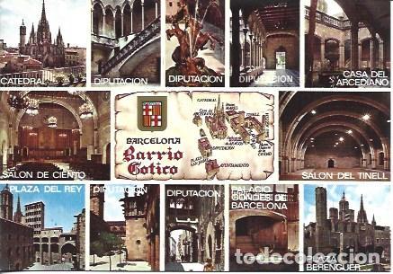 Postales: POSTAL A7281: Vistas del Barrio Gotico de Barcelona