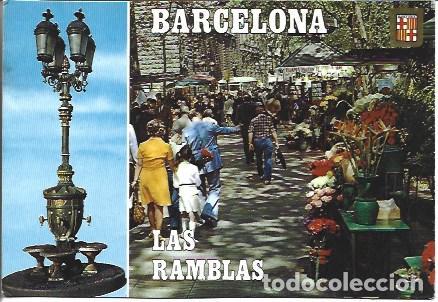Cartes Postales: POSTAL A7334: Barcelona Las Ramblas y Canaletas