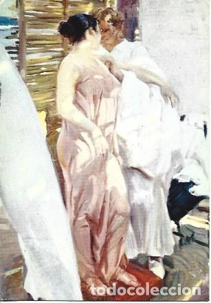Postcards: POSTAL A7645: La Bata Rosa, por Sorolla