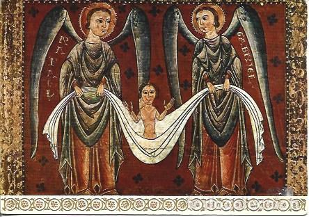 Postales: POSTAL A7685: Fragmento del frontal de Sant Miquel Arcangel