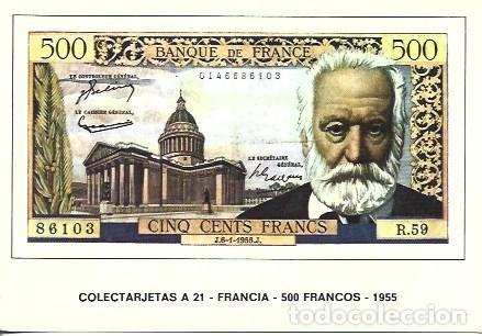 Postais: POSTAL A7556: 500 francos de Francia