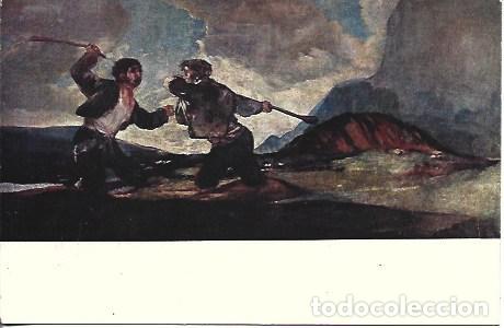Postais: POSTAL A7589: Goya: Ri&ntilde;a a garrotazos