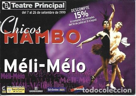 Postcards: POSTAL A7669: Publicidad de Chicos Mambo en el Teatro Principal de Barcelona