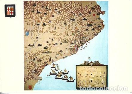 Postcards: POSTAL A7674: Mapa medieval de Catalunya