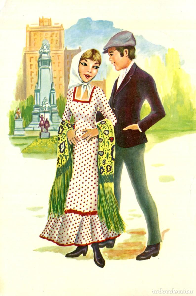 Postkarten: POSTAL DIBUJO TRAJE TIPICO REGIONAL DE MADRID CHULAPO