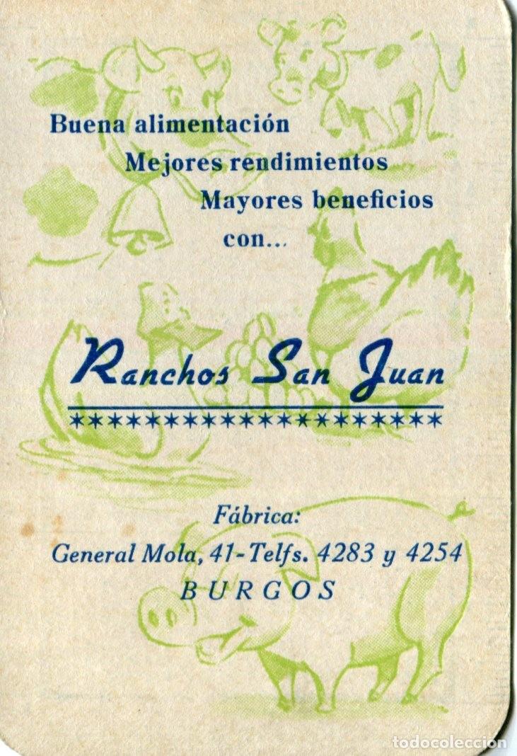 Postales: CALENDARIO DE BOLSILLO, RANCHOS SAN JUAN DE BURGOS A&Ntilde;O 1962