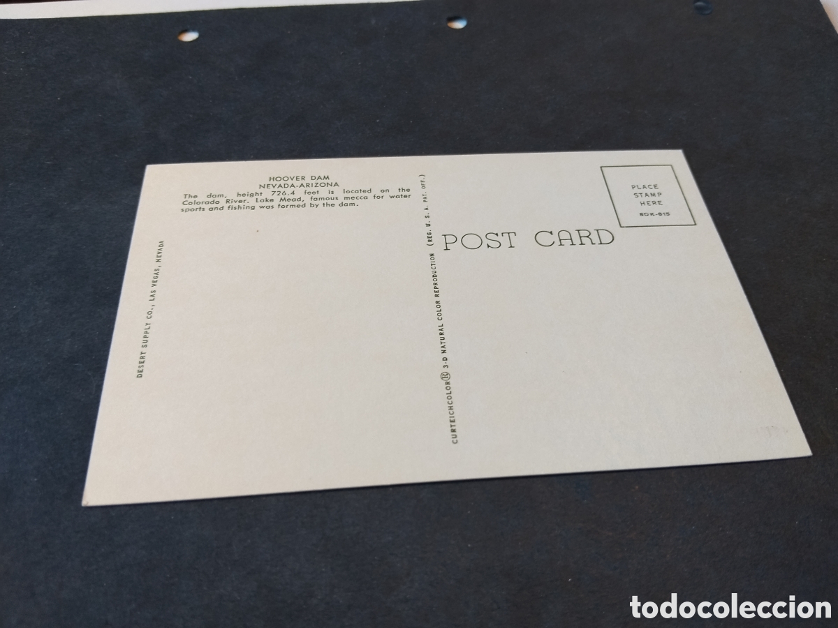 Postales: Postal Hoover Dam Nevada - Arizona - Foto 2
