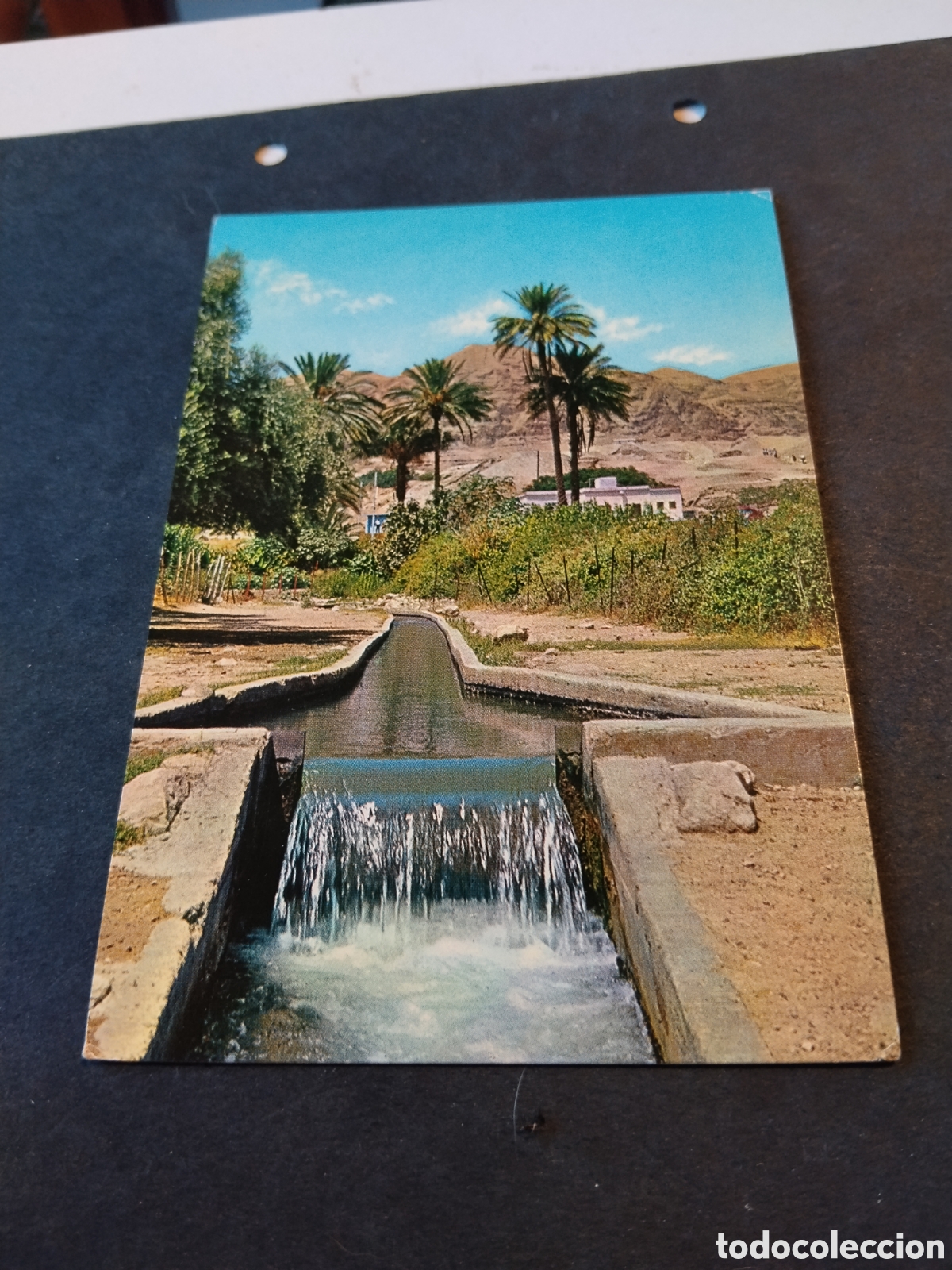 Postales: Postal Jeric&oacute; puente de Eliseo con el monte de la tentacion