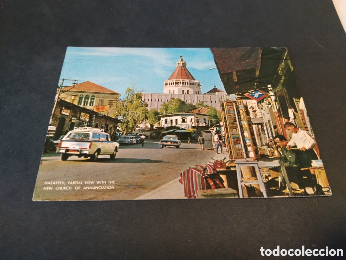 Postales: Postal Nazareth , Partial View With The New Church of annunciation