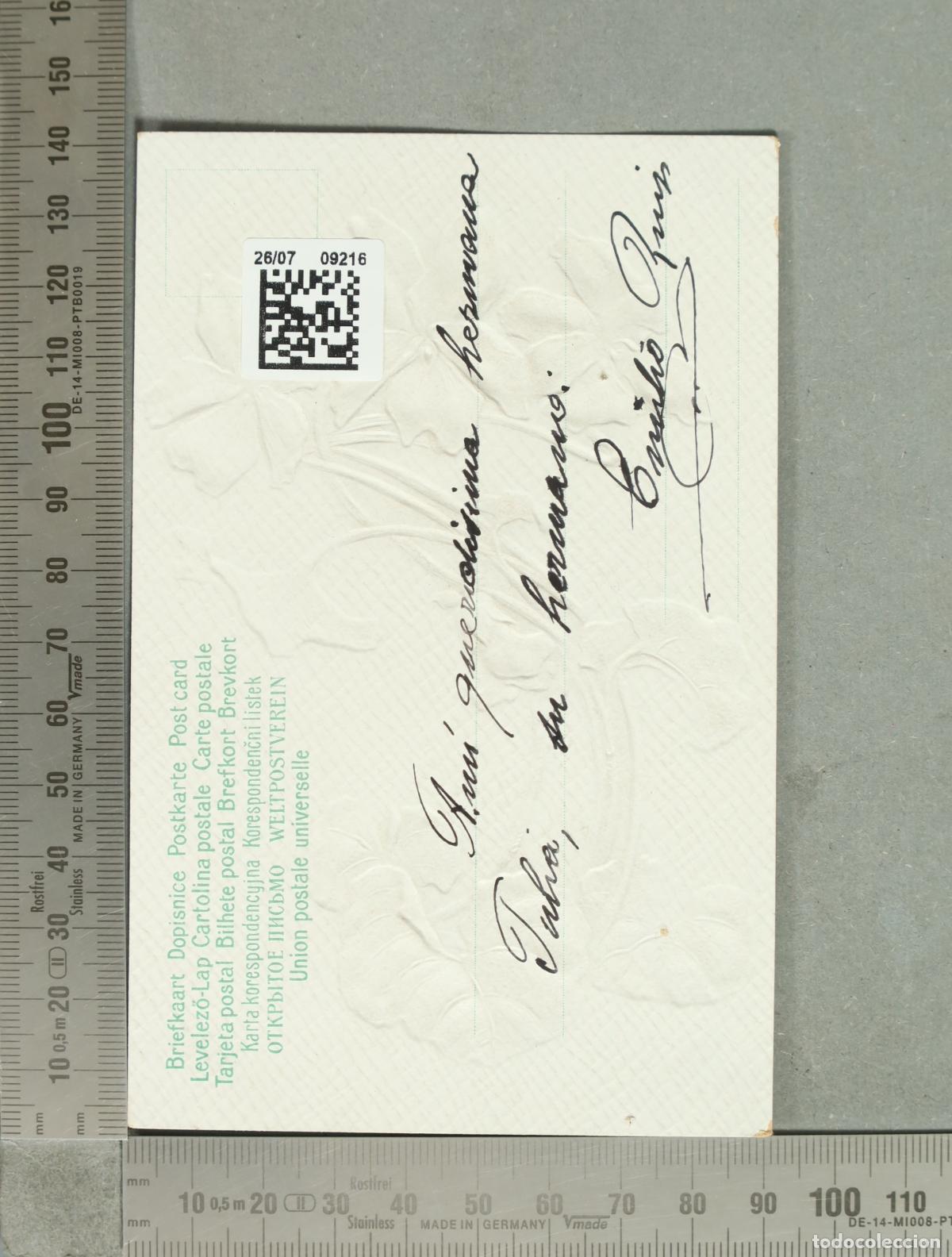 Postales: POSTAL. Violetas - Art Nouveau - Foto 2