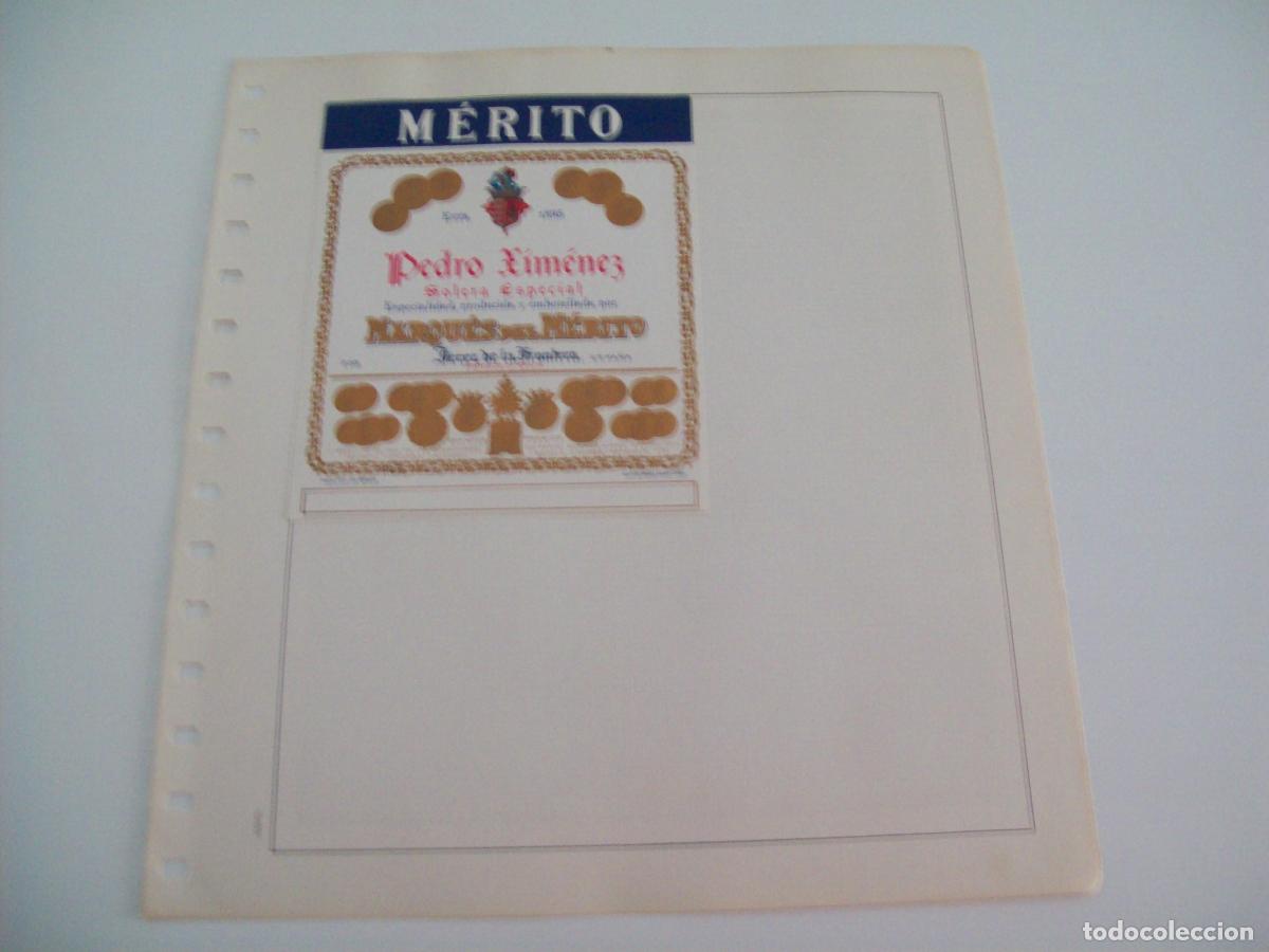 Postales: ETIQUETA LICOR 2264: Pedro Ximenez del Marques del Merito - Varios