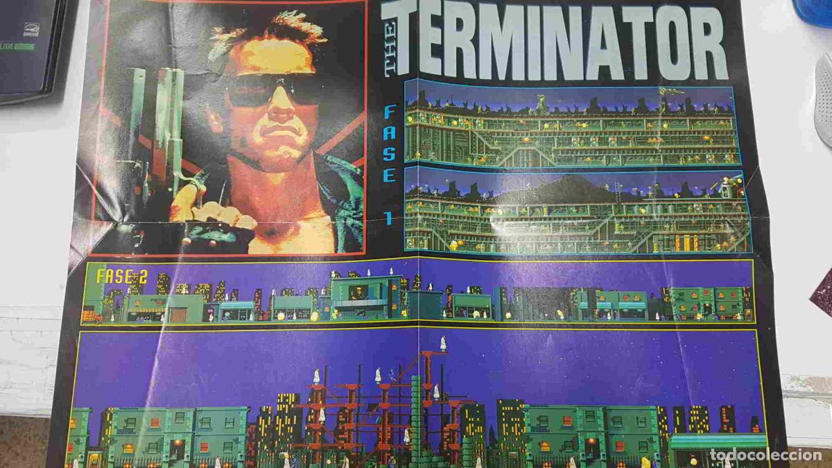Postales: Mapa fases 1 al 4: del videojuego Terminator en Megadrive. Hobby Consolas