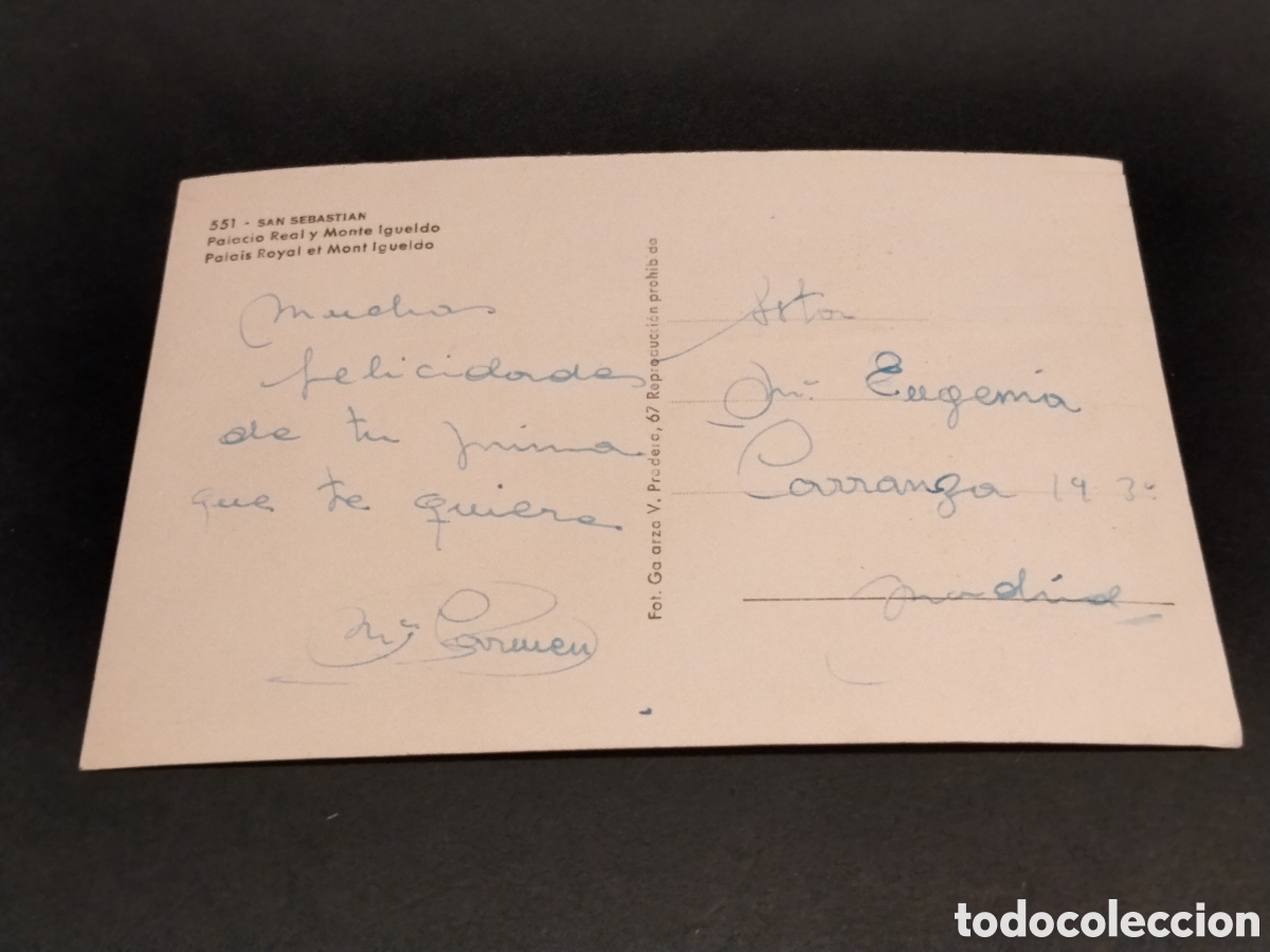 Postales: Postal San Sebasti&aacute;n , Palacio Real y Monte Igueldo - Foto 5