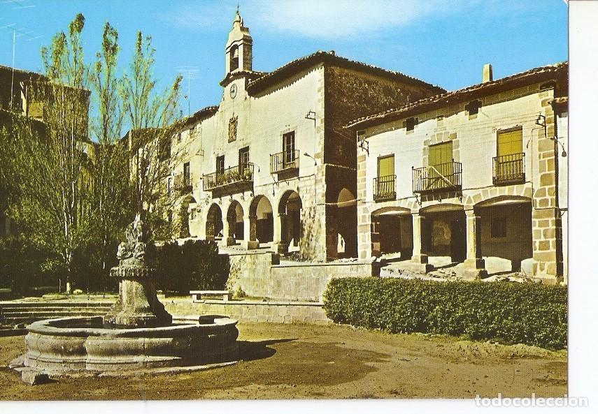 Postales: Postal 025222 : Plaza del Ayuntamiento y fuente de los tres Dragones. Atienza (Guadalajara) - Varios